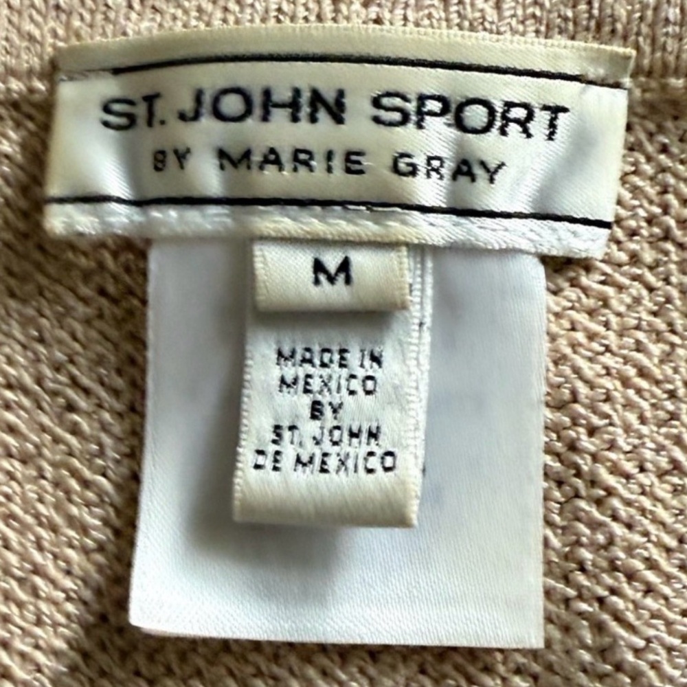 #32 🌷Vintage St. John sport cardigan by Marie gray - wool blend zip sweater- M - Picture 4 of 7
